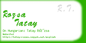 rozsa tatay business card